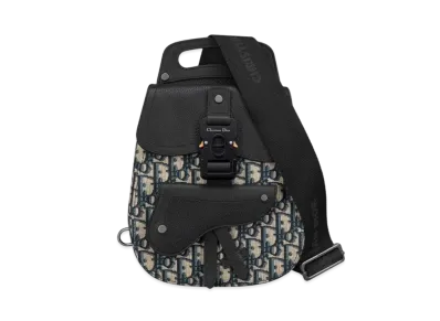 Dior Mini Gallop Sling Bag Dior Oblique Jacquard Grained Calfskin "Beige/Black"