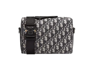 Dior Lingot Pouch Dior Oblique Jacquard Grained Calfskin "Beige/Black"