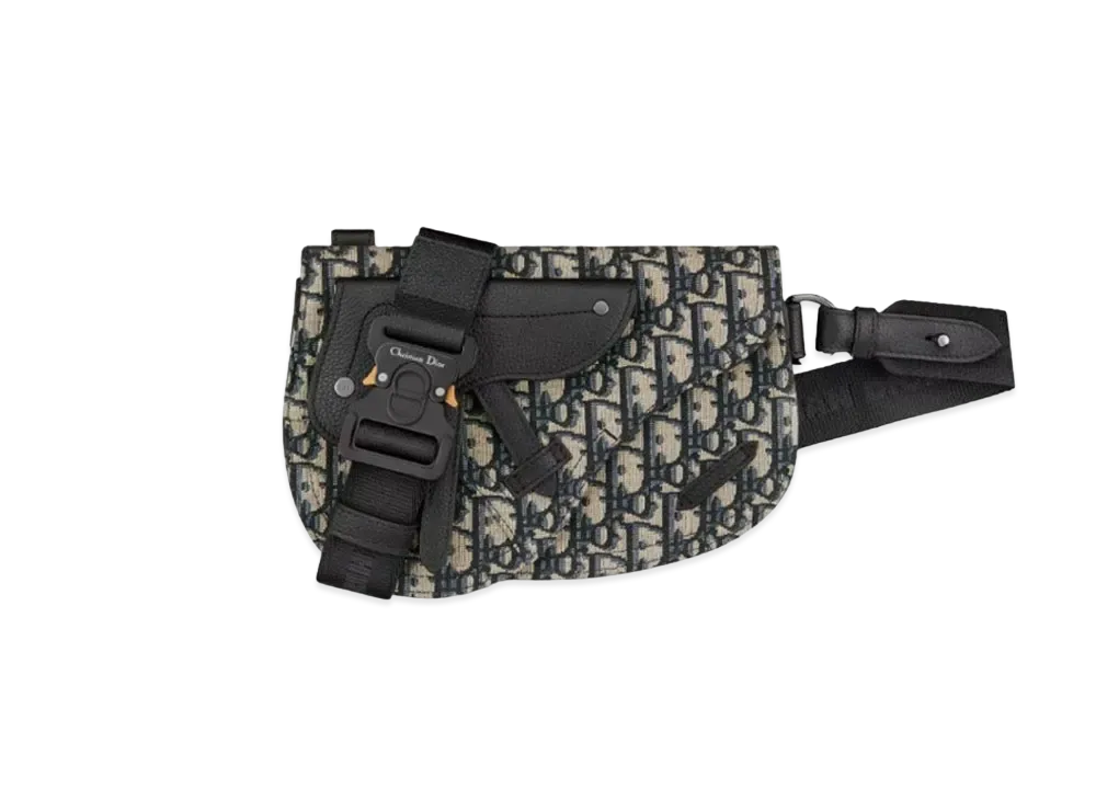 Dior Saddle Pouch Dior Oblique Jacquard "Beige/Black"