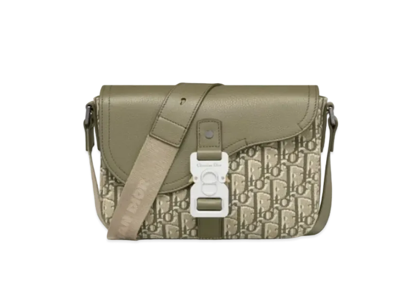 Dior Small Saddle Messenger Bag with Flap Dior Oblique Jacquard