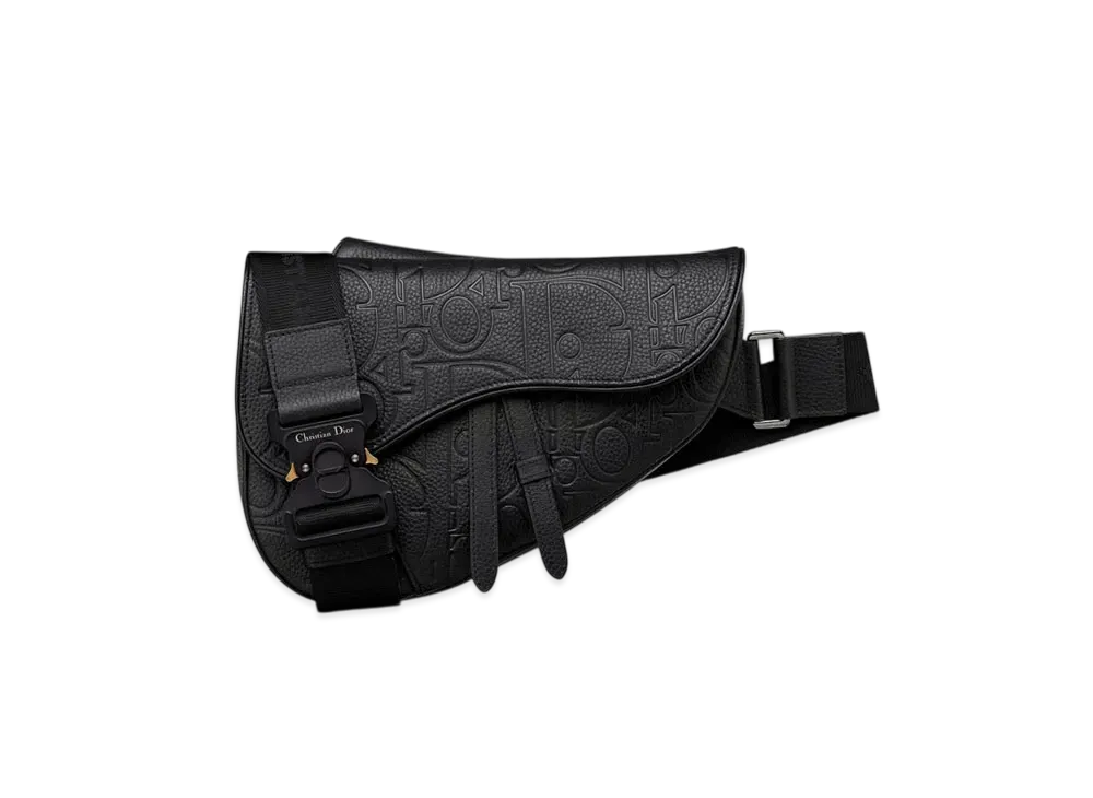 Dior Saddle Bag Dior Gravity Leather and Grained Calfskin "Black"