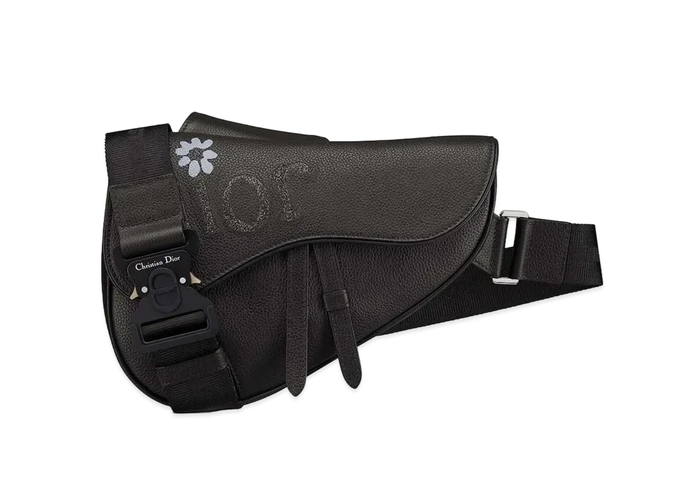 Dior By ERL Saddle Bag Grained Calfskin "Black"