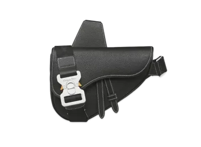 Dior Mini Saddle Bag Grained Calfskin "Black"