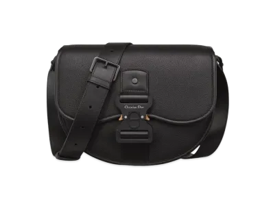 Dior Gallop Bag with Strap Grained Calfskin "Black"