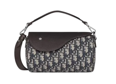 Dior Roller Bag Strap Dior Oblique Jacquard Black Grained Calfskin "Beige/Black"
