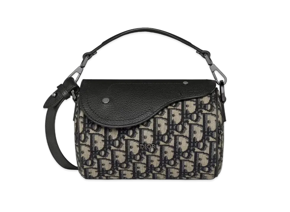 ディオール ミニ ローラー バッグ ストラップ ディオール オブリーク ジャカード グレインドカーフスキン "ベージュ/ブラック" 1ADPO262YKY_H27E
