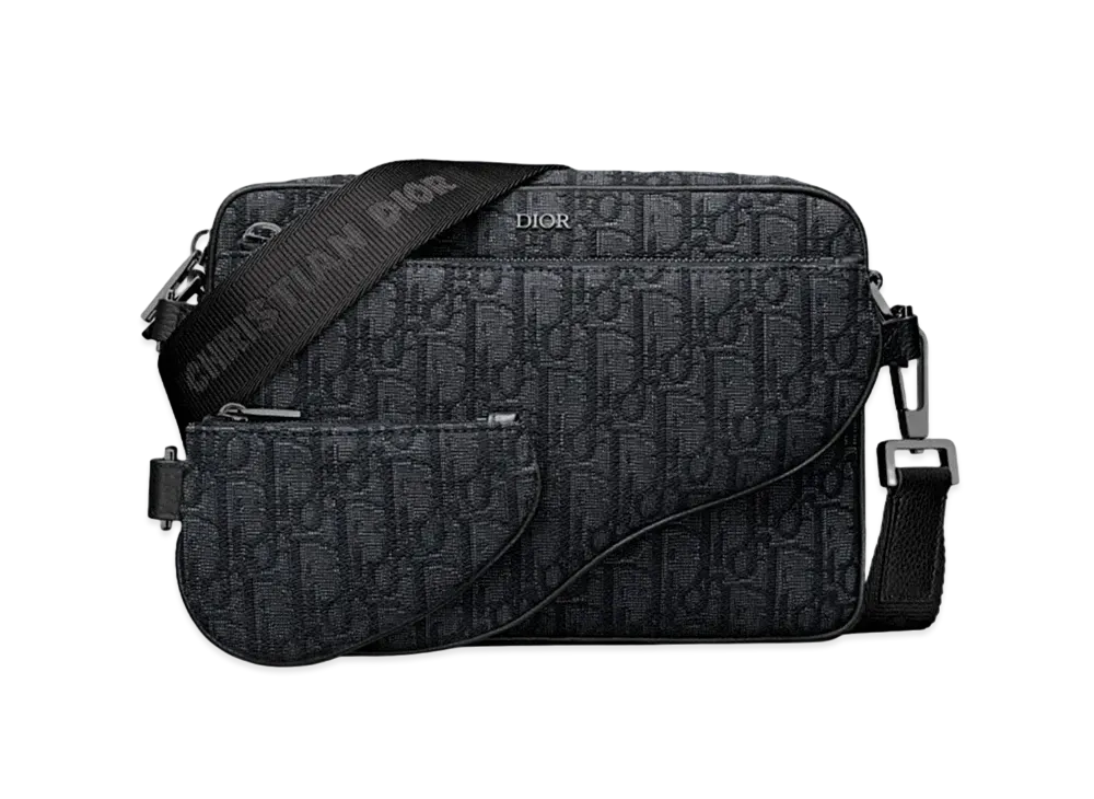 Dior Saddle Triple Pouch Dior Oblique Jacquard "Black"