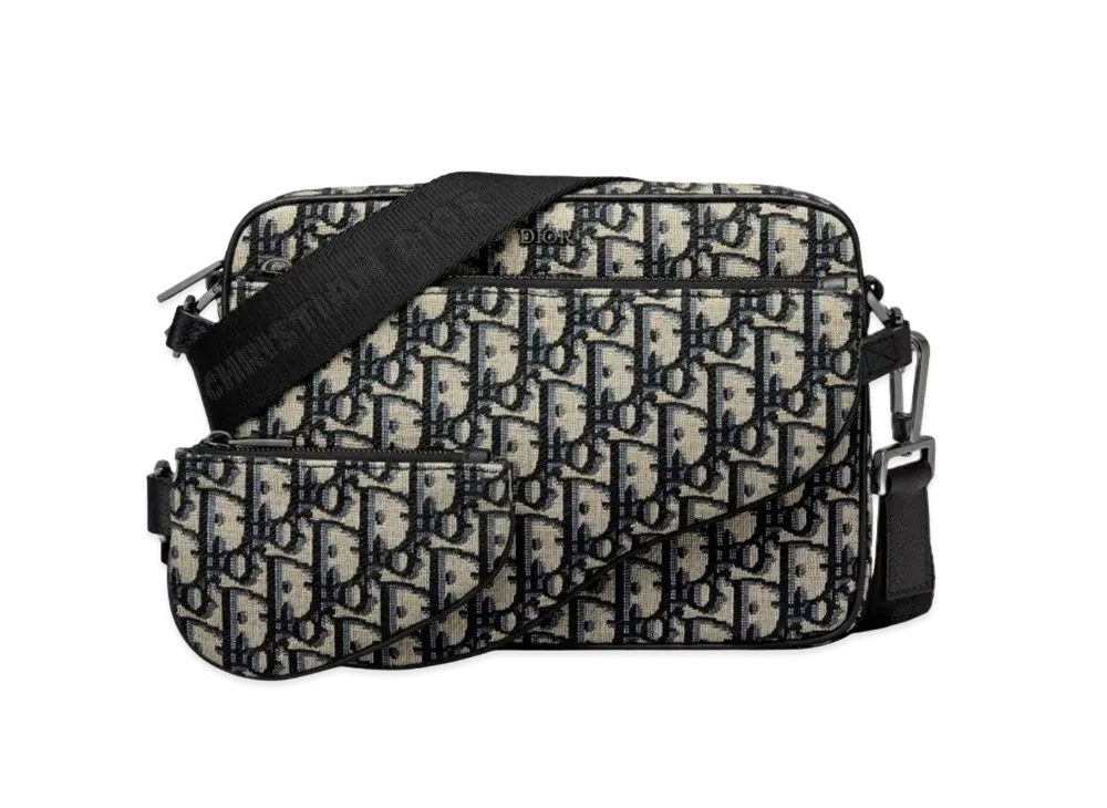 Dior Saddle Triple Pouch Dior Oblique Jacquard "Beige/Black"