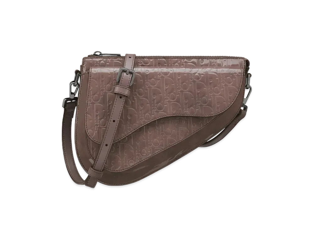 Dior Boxy Saddle Bag Oblique "Plum"