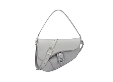 Dior Saddle Twin Bag Grained Calfskin "Gray"