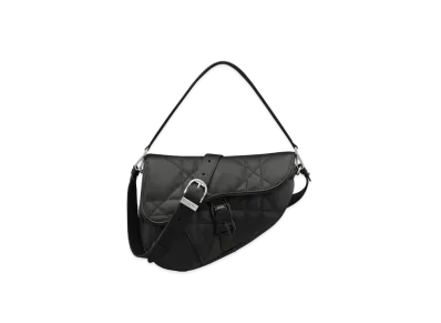 Dior Saddle Twin Bag Maxicannage Calfskin "Black"