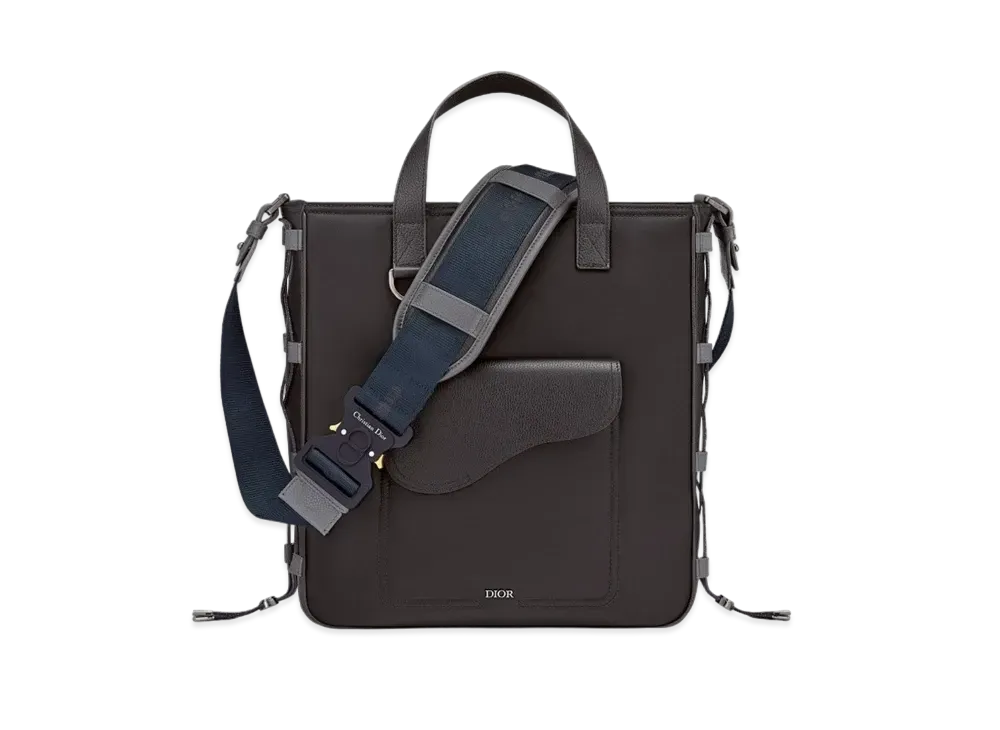 Dior x Sacai Saddle Shoulder Strap Tote Bag "Black"