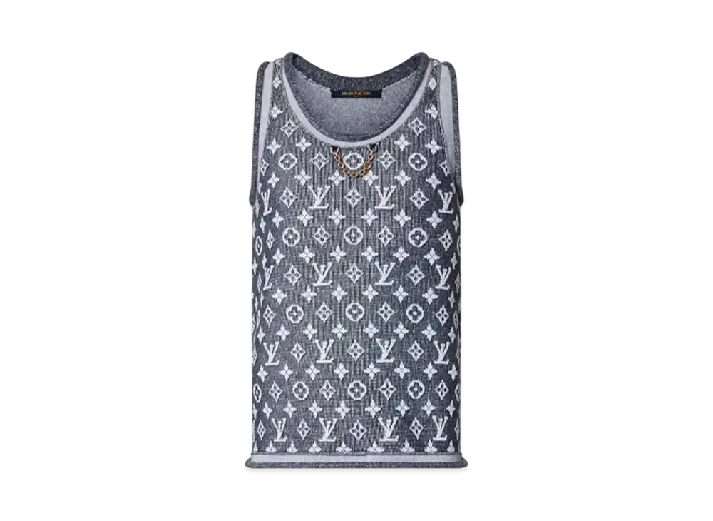Louis Vuitton Monogram Jacquard Tank Top "Blue Gris"