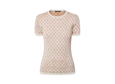 Louis Vuitton Monogram Jacquard Knit Top "Ecru"