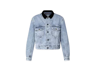 Louis Vuitton Velvet Accent Denim Jacket "Blue"