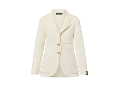 Louis Vuitton Compact Knit Preppy Blazer "Blanc"