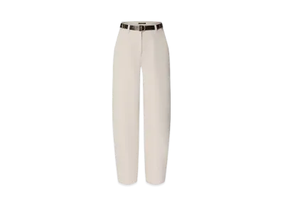 Louis Vuitton Belted Gabardine Pants "Beige Chine"