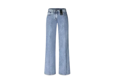 Louis Vuitton Wide Leg Graphic Accent Jeans "Blue"