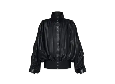 Louis Vuitton Gathered Leather Jacket "Noir"