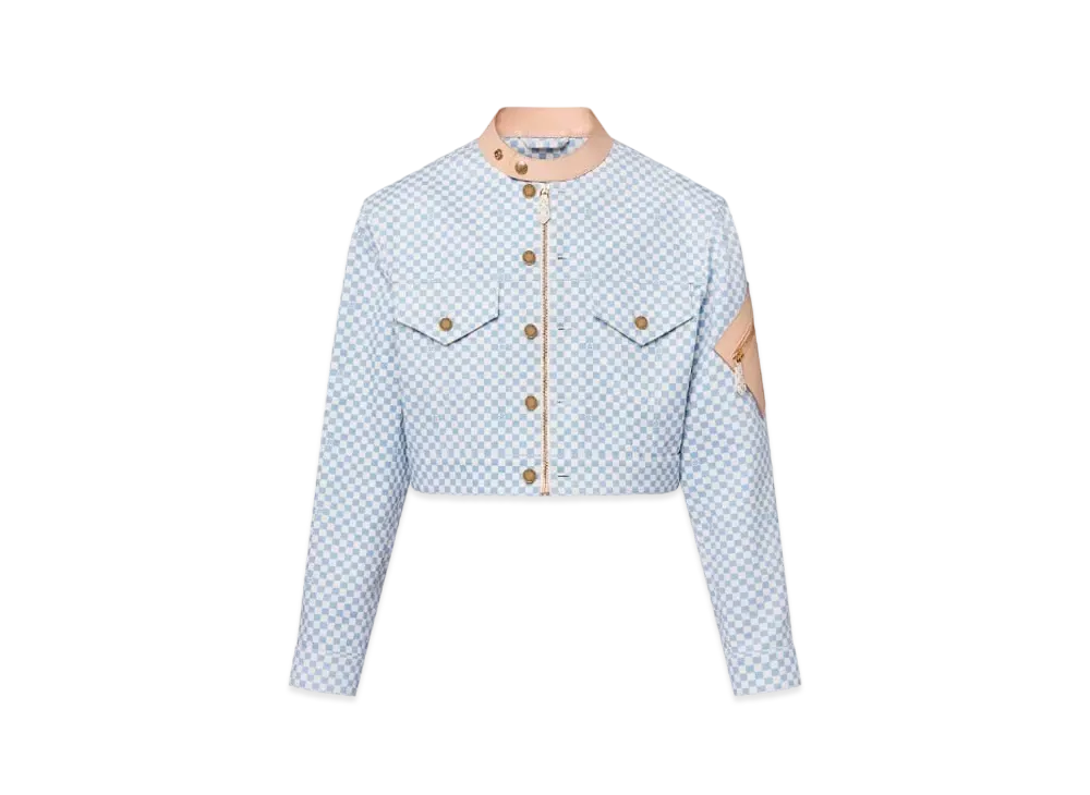 Louis Vuitton Double Fastening Damier Denim Jacket "Blue"