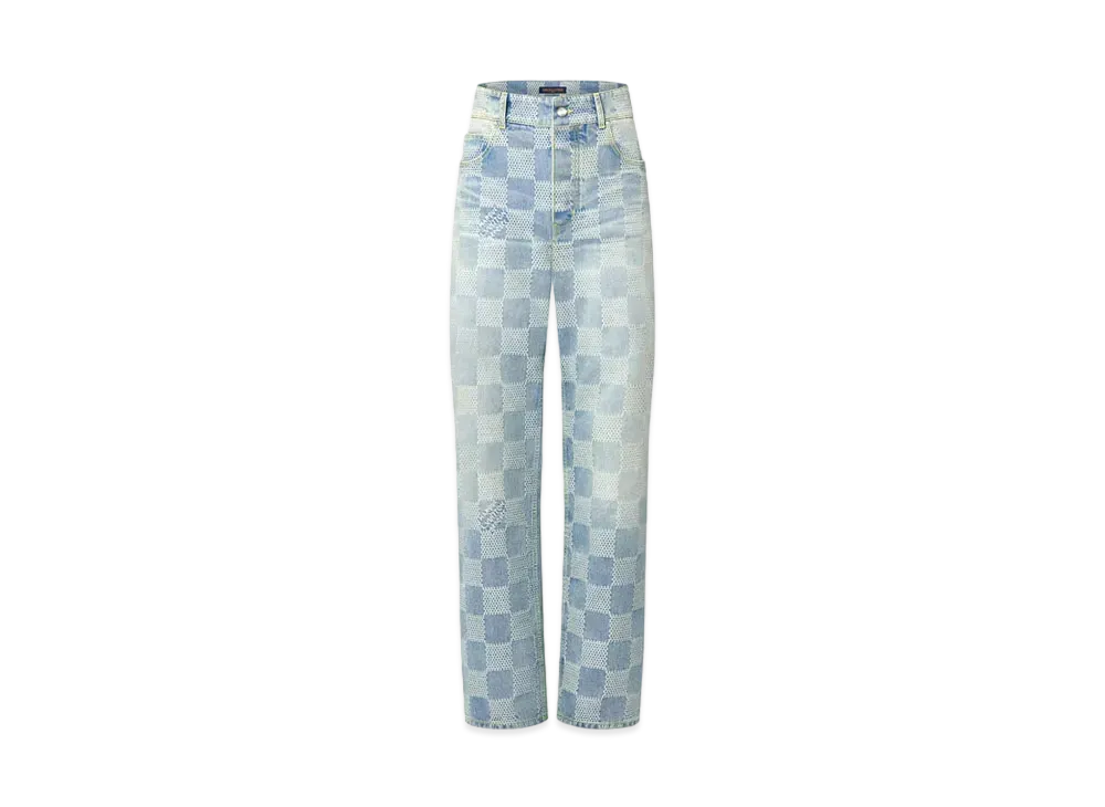 Louis Vuitton Damier Denim Skate Pants Damier Nubuck Jacqueron "Indigo"