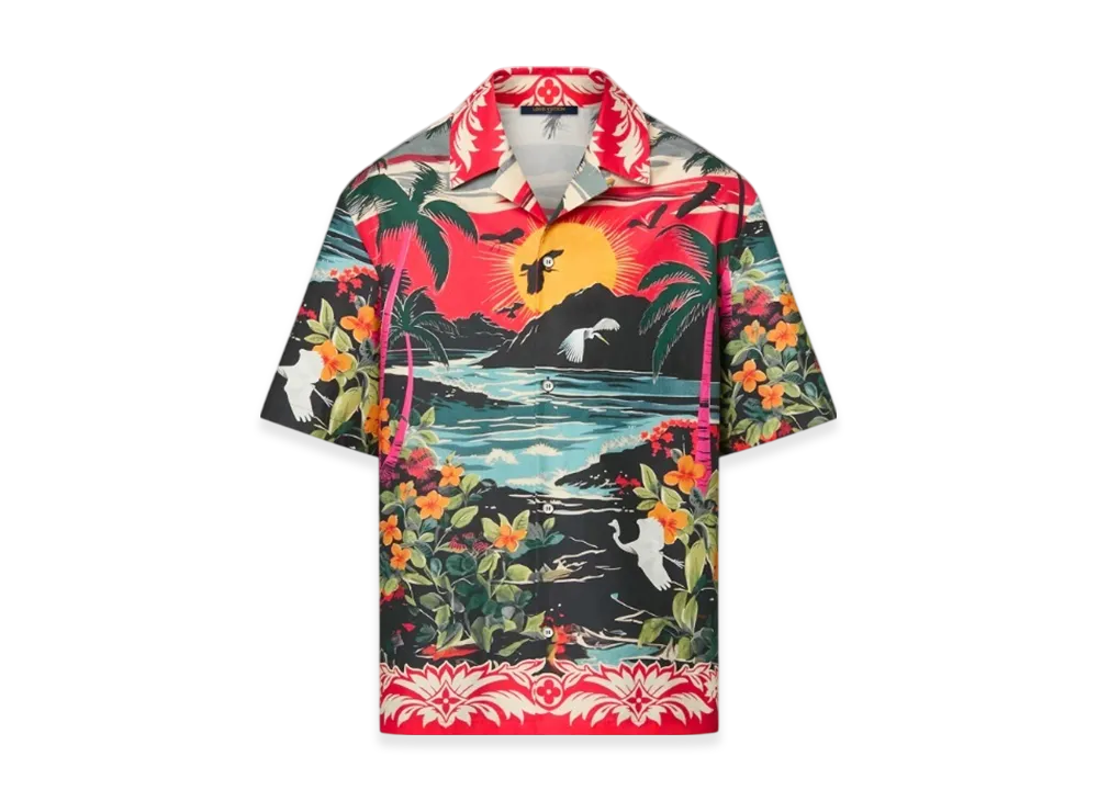 ルイヴィトン ショートスリーブコットンシャツ "マルチカラー" 1AFQY6