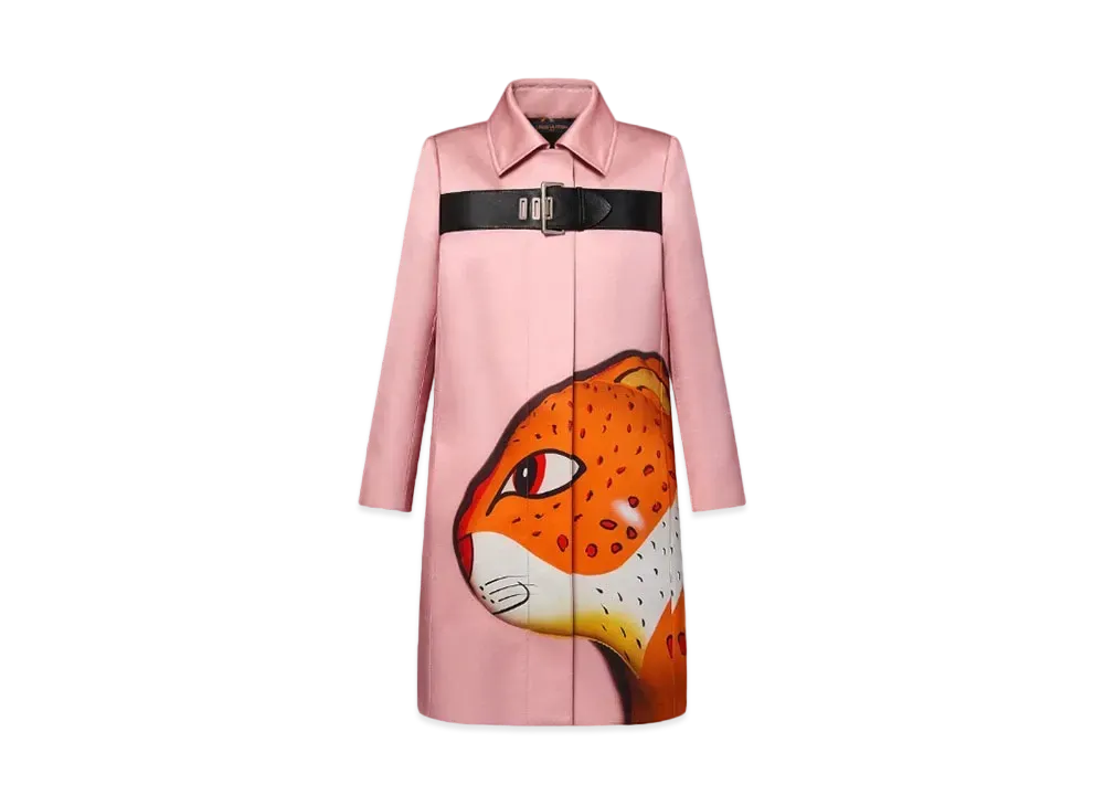 Louis Vuitton Leopard Belt Coat "Mandarine"