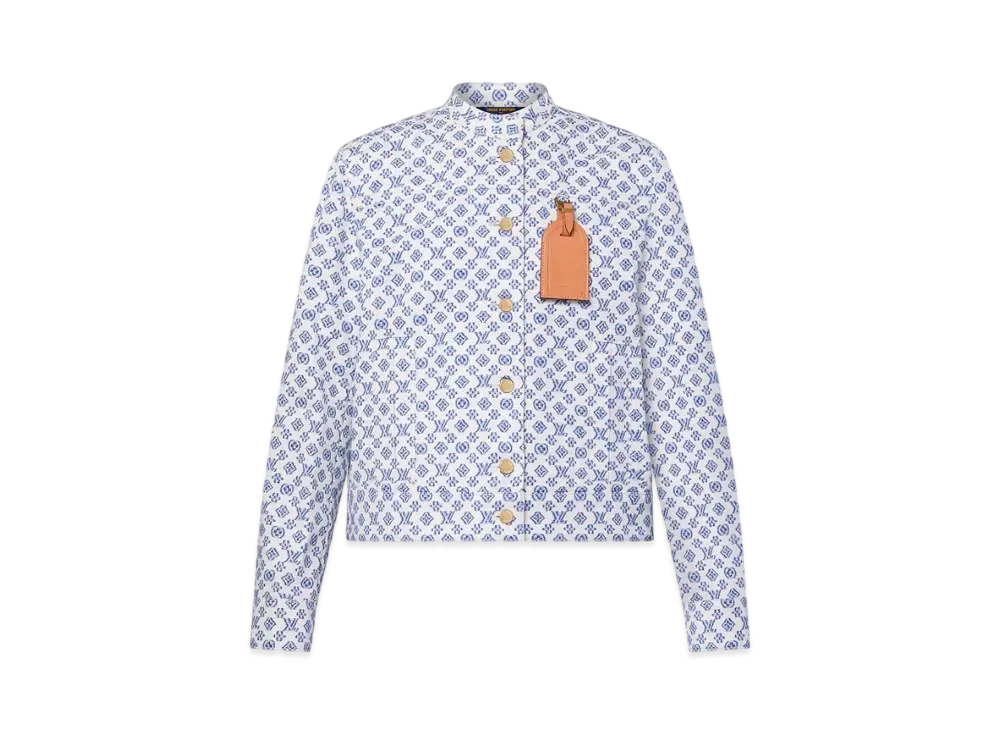 Louis Vuitton Women's Blurry Monogram Denim Jacket "Bleu"