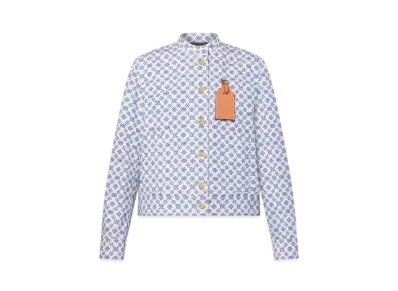 Louis Vuitton Women's Blurry Monogram Denim Jacket "Bleu"