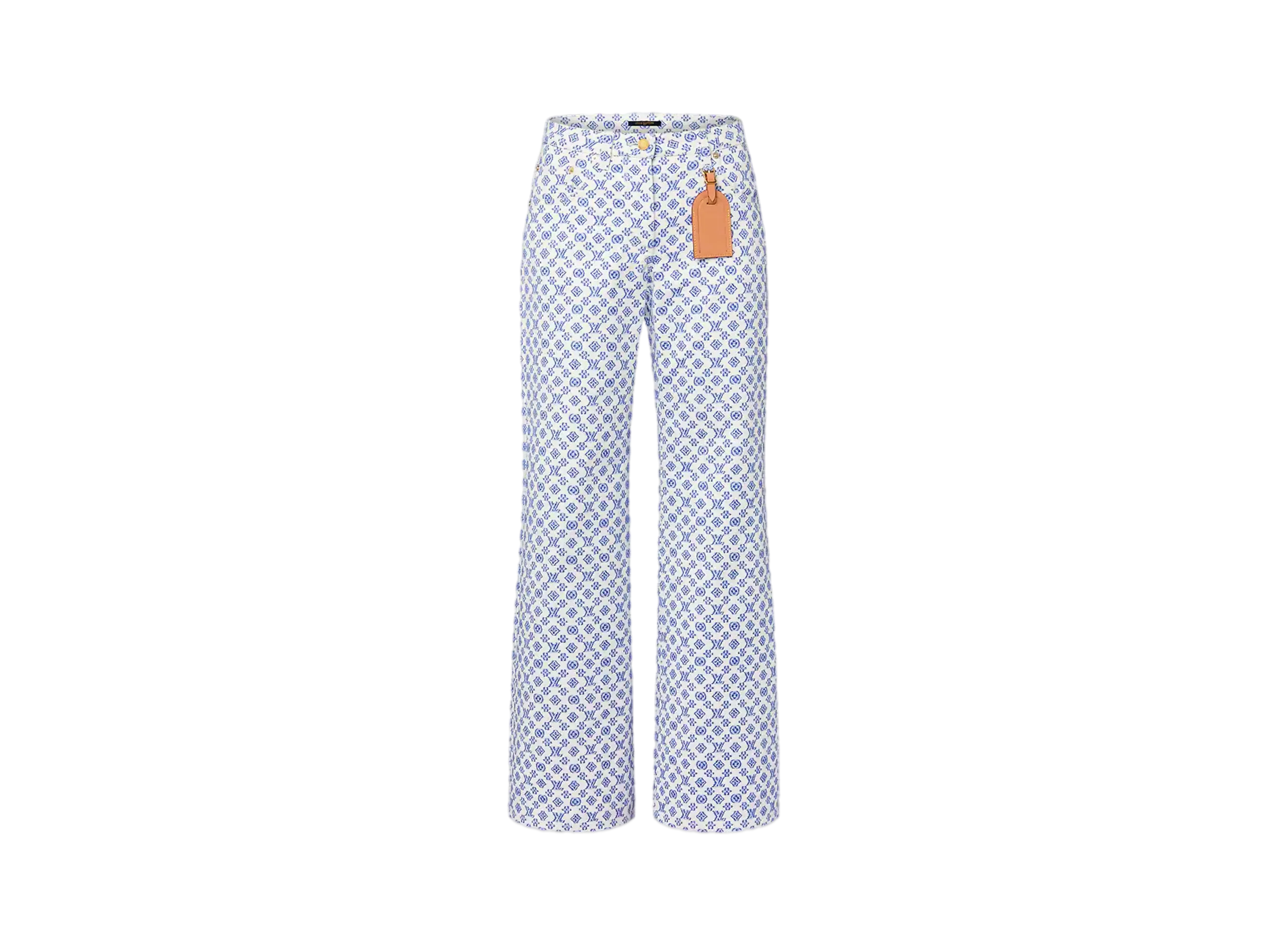 Louis Vuitton Women's Blurry Monogram Boot-Cut Jeans "Bleu"