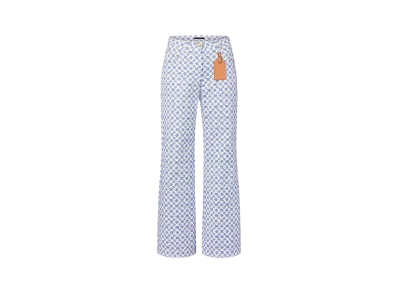 Louis Vuitton Women's Blurry Monogram Boot-Cut Jeans "Bleu"