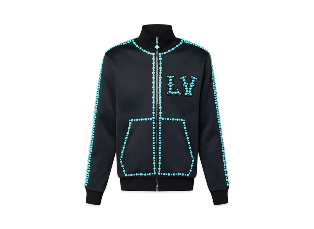 Louis Vuitton Embellished Cotton Track Top "Noir"