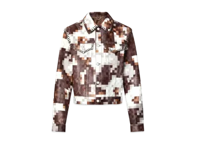 Louis Vuitton Leather Trucker Jacket "Multicolore"