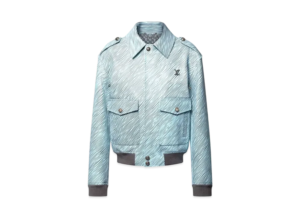 Louis Vuitton x Park Seo-Bo Epi Leather Flight Jacket "Ballad Blue"