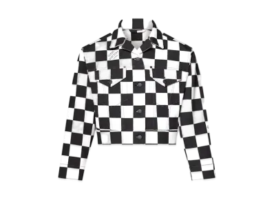 Louis Vuitton Cropped Damier Denim Jacket "Noir/Blanc"