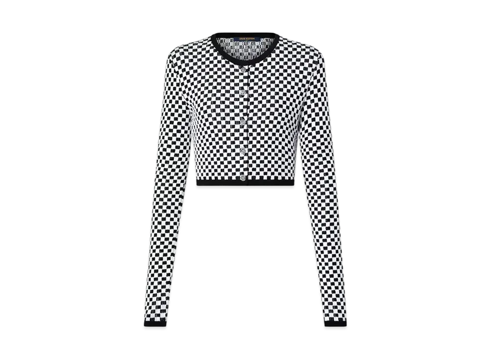 Louis Vuitton Mini Damier Knit Cardigan "Noir/Blanc"