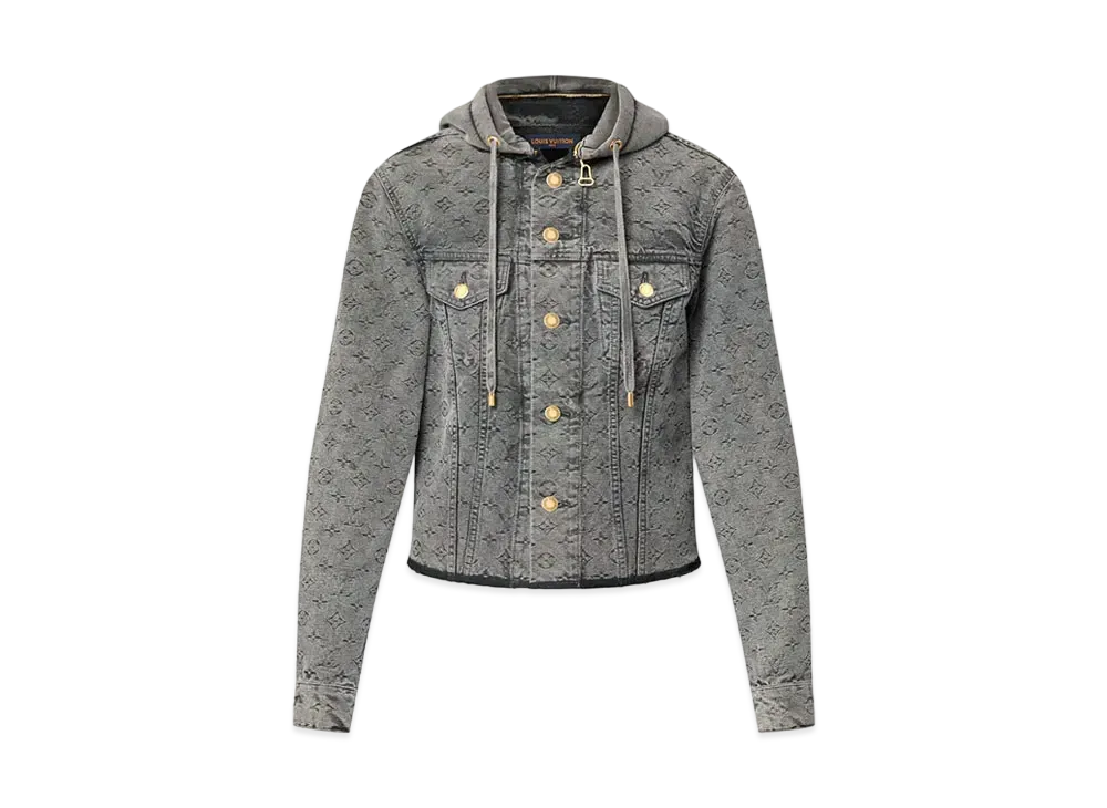 Louis Vuitton Vintage Effect Monogram Denim Jacket "Noir"