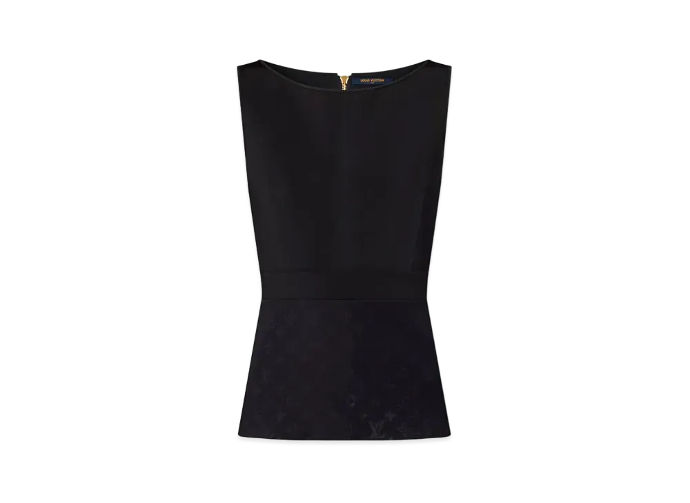 Louis Vuitton Embossed Monogram Fitted Top "Noir"