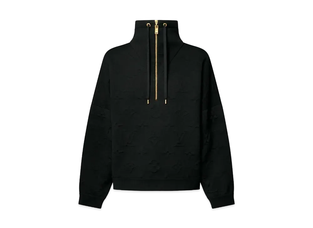Louis Vuitton Embossed Monogram High Neck Sweater "Noir"