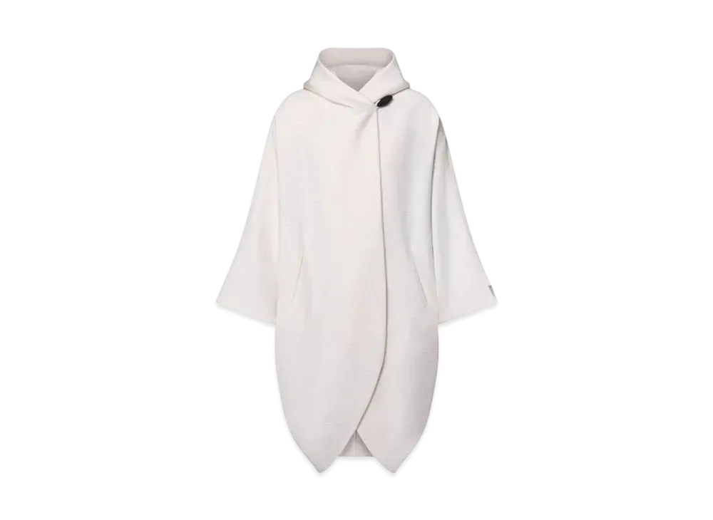 Louis Vuitton Hooded Round Coat "Off White"