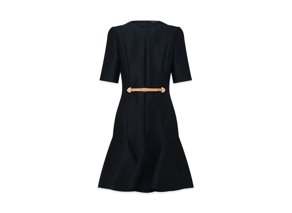 Louis Vuitton Women's Godet Skater Dress "Noir"