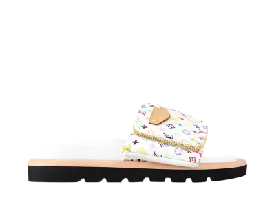 Louis Vuitton x Takashi Murakami Women's Pool Pillow Flat Comfort Mule "Blanc"
