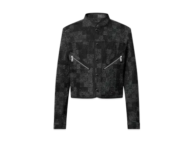 Louis Vuitton Denim Bouclette Flight Jacket "Noir"