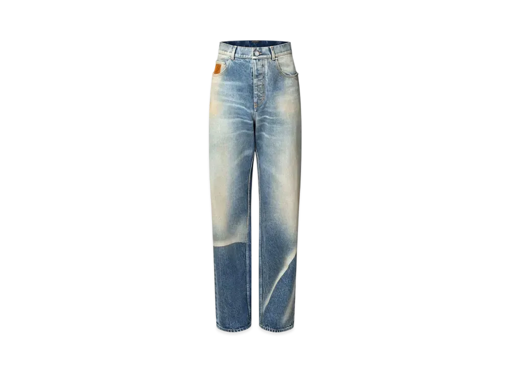 スケートデニムパンツ インディゴ　 ルイヴィトン CA36929 29 S ルイヴィトン サンフェードエフェクト デニムスケートパンツ