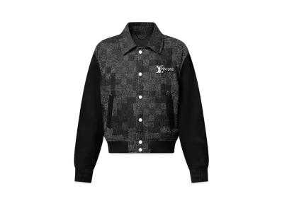 Louis Vuitton Mix Leather Varsity Blouson "Noir"