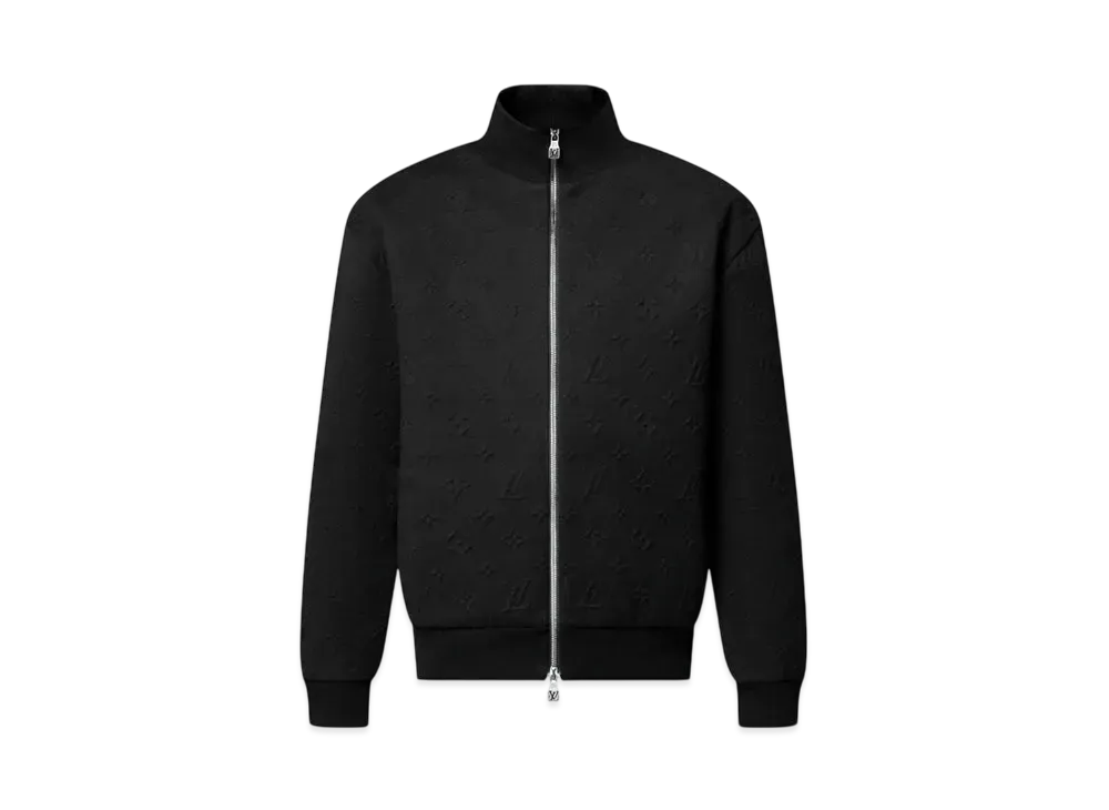 Louis Vuitton Embossed Monogram Jersey Tracksuit Top "Noir"
