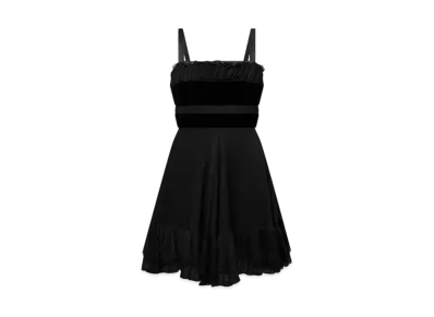 Louis Vuitton Women's Water Drop Babydoll Dress "Noir"