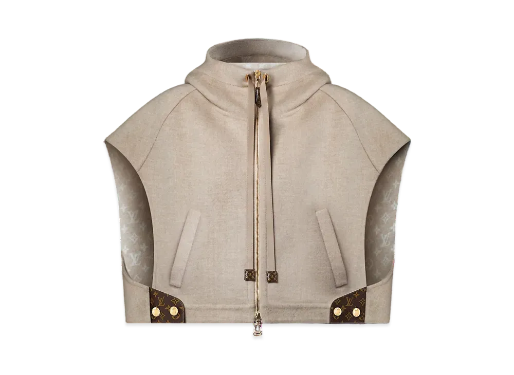 Louis Vuitton Women's Double Face Open-Arm Jacket Monogram Motif "Savane"