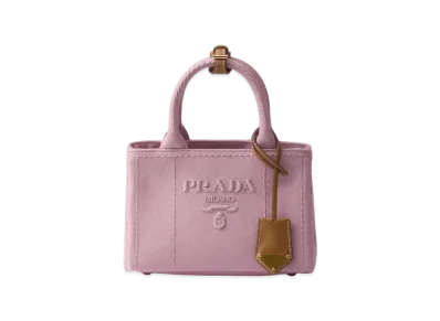 PRADA Cotton Canvas Mini Handbag "Pink"