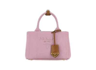 PRADA Women's Canvas Shopping Bag "Pink"